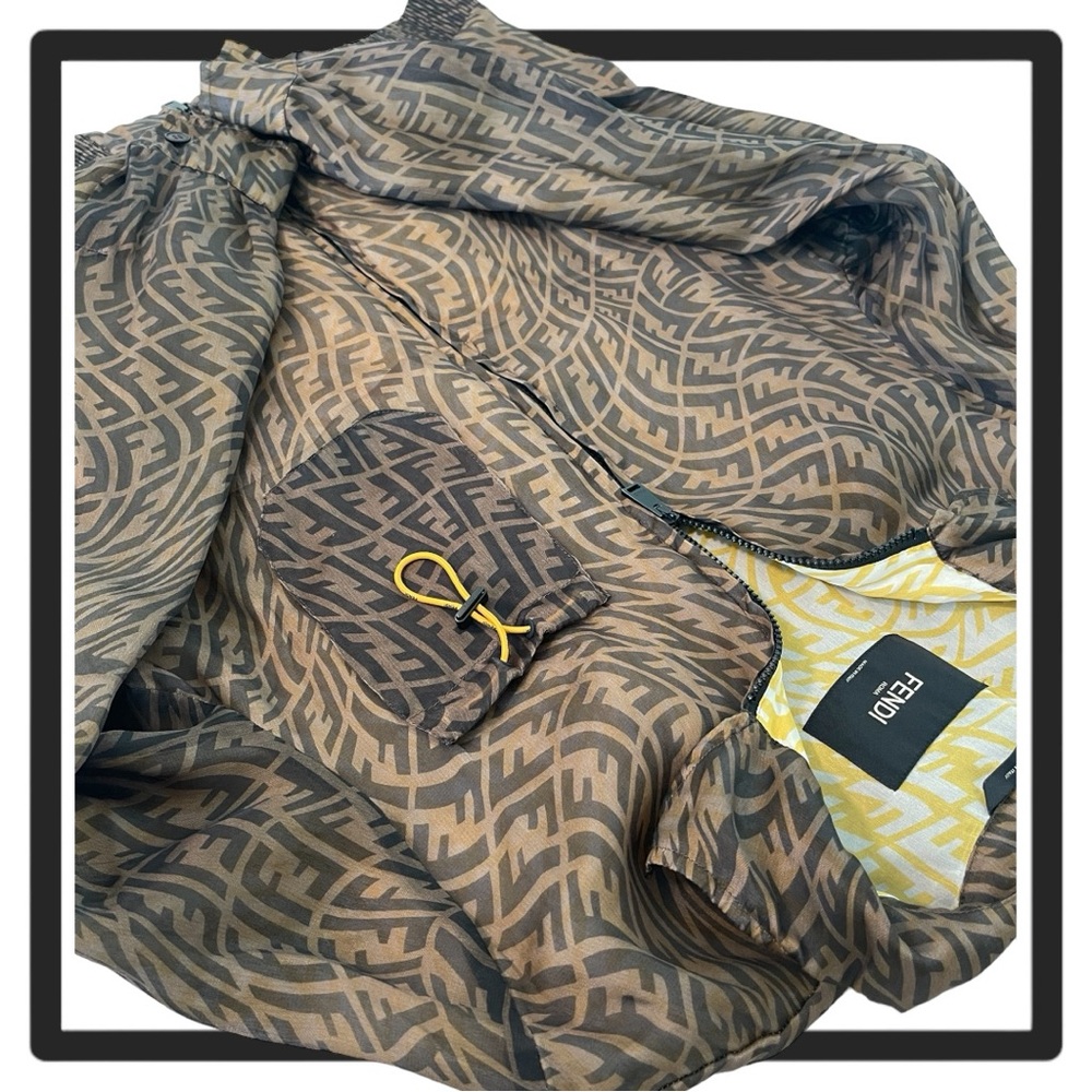 Fendi Reversible Brown Organza‎ FF Vertigo Jacket - Picture 3 of 15